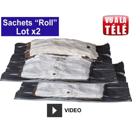 2 sacs de  rangement sous vide Compactor Roll