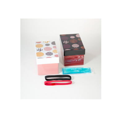 Lunch box bento 980ml - Boite repas 2 compartiments - Marron