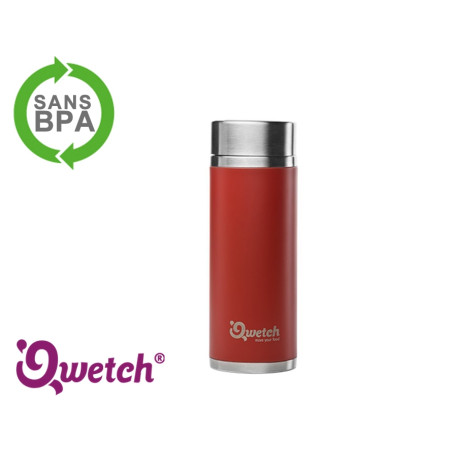 Théière isotherme inox Qwetch 300ml - mug thermos, rouge