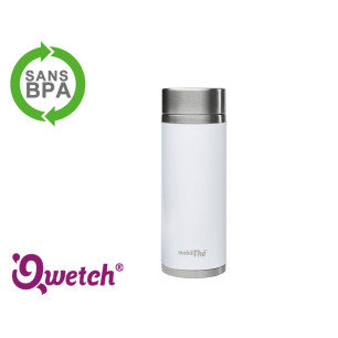 Théière isotherme inox Qwetch 300ml - mug thermos, blanc