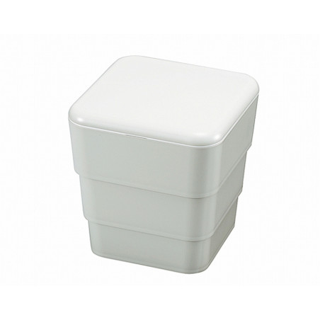 Boîte repas Bento maxi contenance 3,4 litres - 3 compartiments Blanche