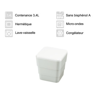 Boîte repas bento blanche