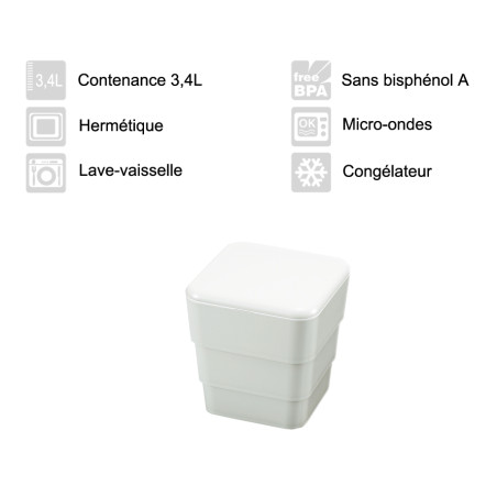 Boîte repas bento blanche