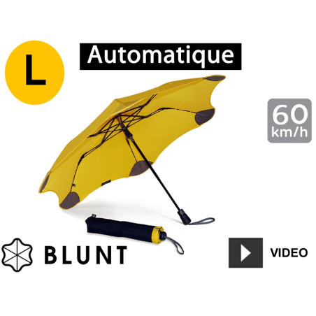 Parapluie anti-tempête solide pliant Blunt Métro jaune