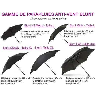 Parapluie tempête Blunt Métro Gris anthracite