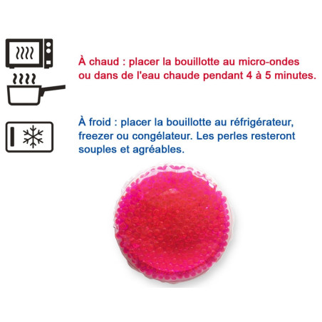 Bouillotte perles moyen modèle rose