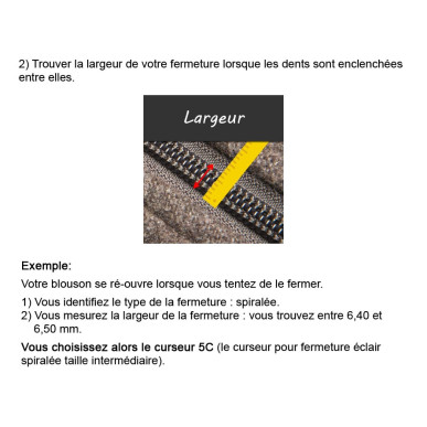 2 curseurs pour fermetures métal grand modèle Zlideon