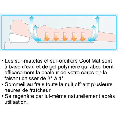 2 sur-oreillers rafraîchissants
