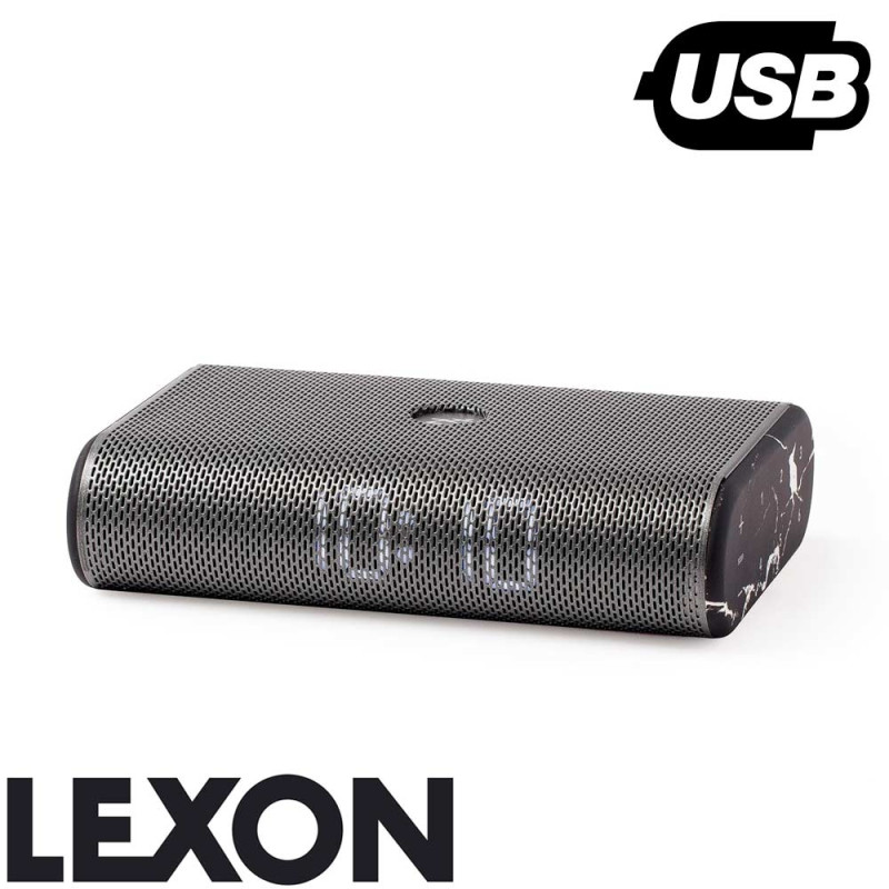 Radio réveil USB noir