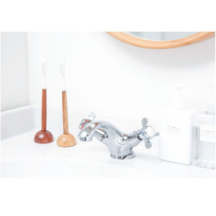 Support brosse à dents noyer