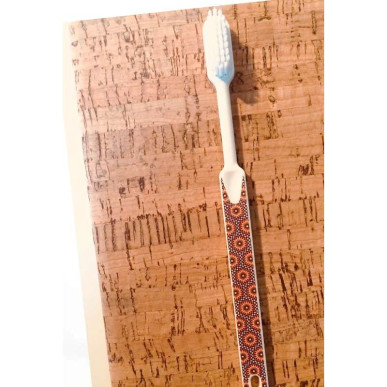 Brosse à dents écologique Caliquo - wax imprimé rouge