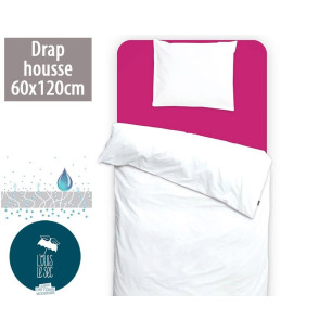 Drap imperméable 60x120 Framboise Louis le Sec