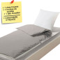 Couchage sans couette 95x145 Gris