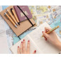 5 stylos en bambou avec clip