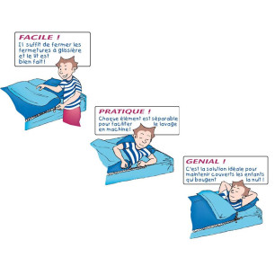 Couchage avec couette 90x140 Poissons
