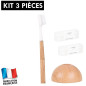Kit brosse à dents durable chêne souple Kit brosse à dents durable chêne souple