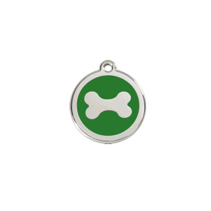 Médaille chien personnalisable Os plat