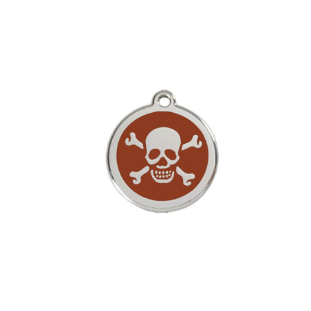 Médaille chien personnalisable Tête de mort