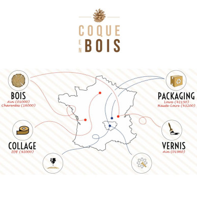 Coque en Bois Mappemonde