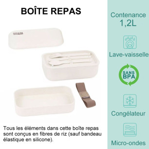Boîte repas fibre de riz Yoko