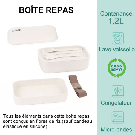 Boîte repas fibre de riz Yoko