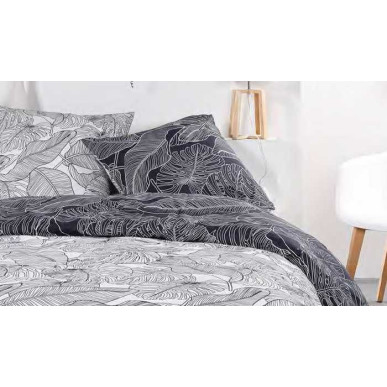 Housse de couette zippée Mawira 240X260cm Ethnik noir