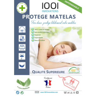 Protège Matelas Imperméable 180x200 cm
