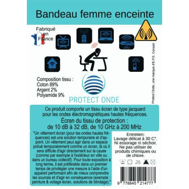Ceinture Bandeau de grossesse anti-ondes