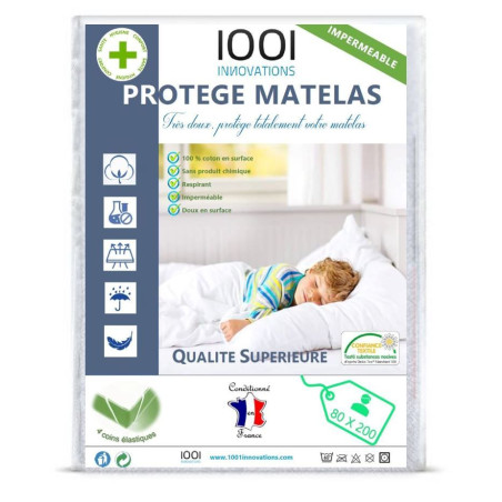 Protège Matelas Imperméable 80 X 200 cm