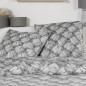 Parure de lit 2 personnes 220X240 Flanelle gris clair