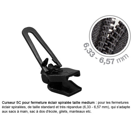 Curseurs fermeture éclair MM Invisible 4C2