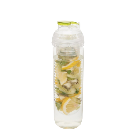 Bouteille à infusion de fruits, herbes - bouteille d'eau 500ml verte