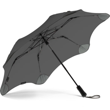 Parapluie pliant Blunt métro qui résiste à des vents jusqu'à 60km/h, gris anthracite