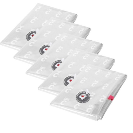 Promo 5 sacs sous vide Compactor, sachets compression haut de gamme 100x80 cm