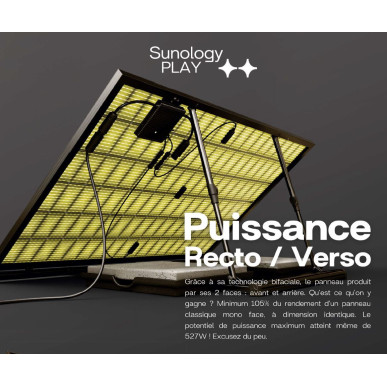 Sunology PLAY x2  - La Station Solaire 400W, économie d'énergie