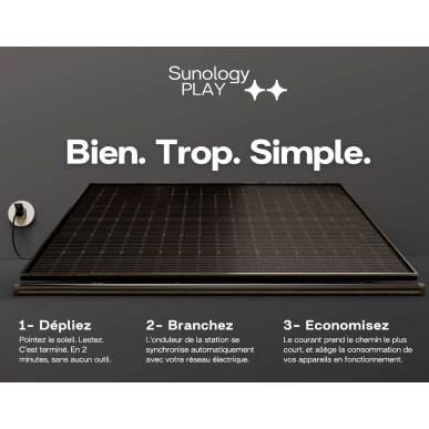 Sunology PLAY x3  - La Station Solaire 400W, économie d'énergie