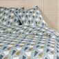 Housse Zippée Géométrik Vert Céladon 240x260