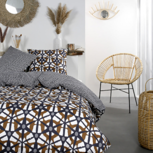 Parure de couette zippée avec fermeture éclair pour grand lit 240X260