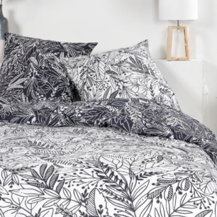 Housse zippée 240X260 Florale Feuilles