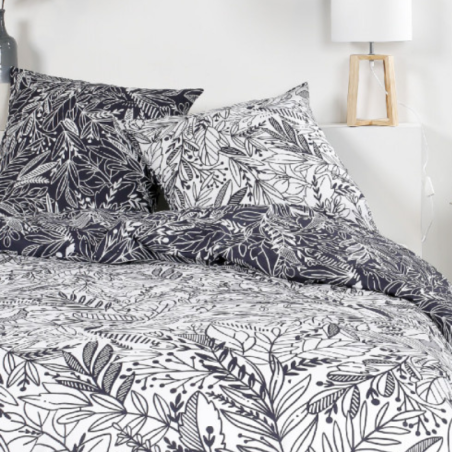 Housse zippée 240X260 Florale Feuilles