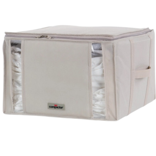 Compactor housse gain de place sous vide 125 Litres, beige - Coffre et malle de rangement interieur
