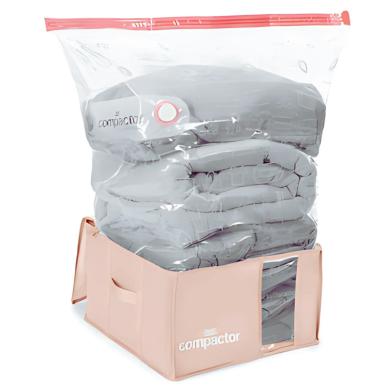 Housse de rangement sous vide Compactor 125 L Rose