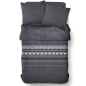 Parure de lit Mawira Noire 240x260 cm - Reconditionné