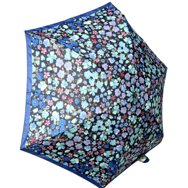 Mini parapluie pliant petites fleurs Neyrat noir, bleu ou rouge