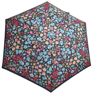 Mini parapluie pliant petites fleurs Neyrat noir, bleu ou rouge
