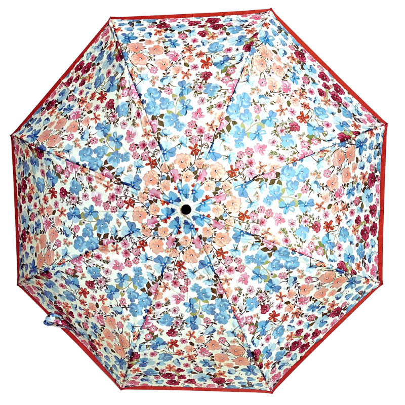 Parapluie pliant petites fleurs Neyrat noir, bleu ou rouge Parapluie pliant petites fleurs Neyrat noir, bleu ou rouge
