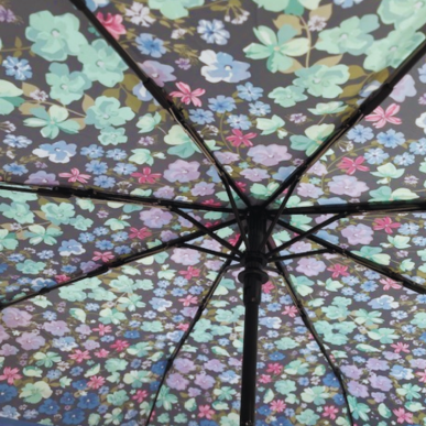 Parapluie pliant petites fleurs Neyrat noir, bleu ou rouge