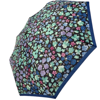 Parapluie pliant petites fleurs Neyrat noir, bleu ou rouge
