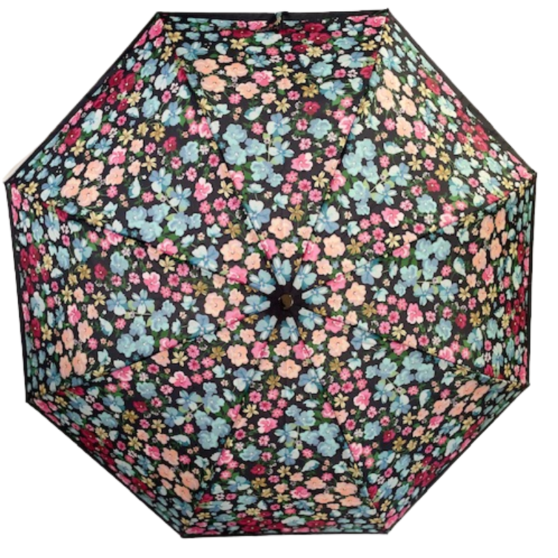 Parapluie pliant petites fleurs Neyrat noir, bleu ou rouge Parapluie pliant petites fleurs Neyrat noir, bleu ou rouge