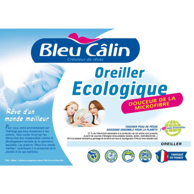 Oreiller écologique Bleu Câlin
